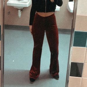 red calzedonia velvet pants